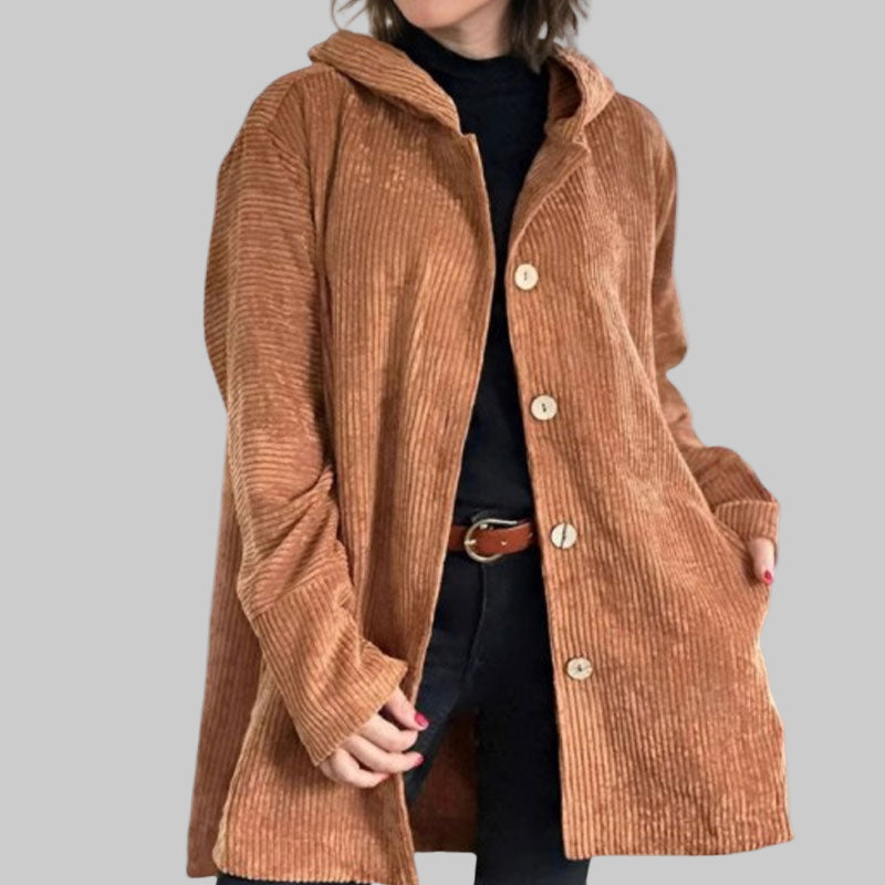 Adriana | Chaqueta con capucha de terciopelo casual para la temporada de otoño
