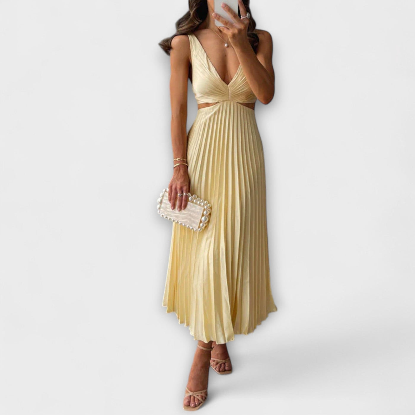Lara – Elegante vestido de noche plisado