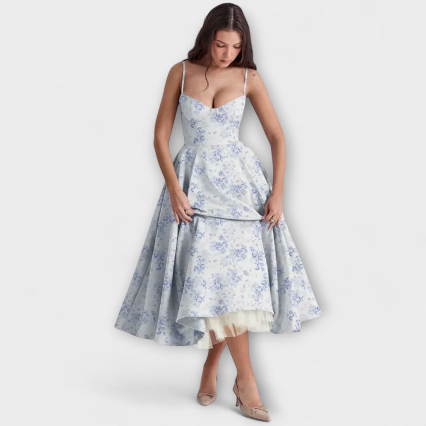 Elisa – Vestido Midi con Flores