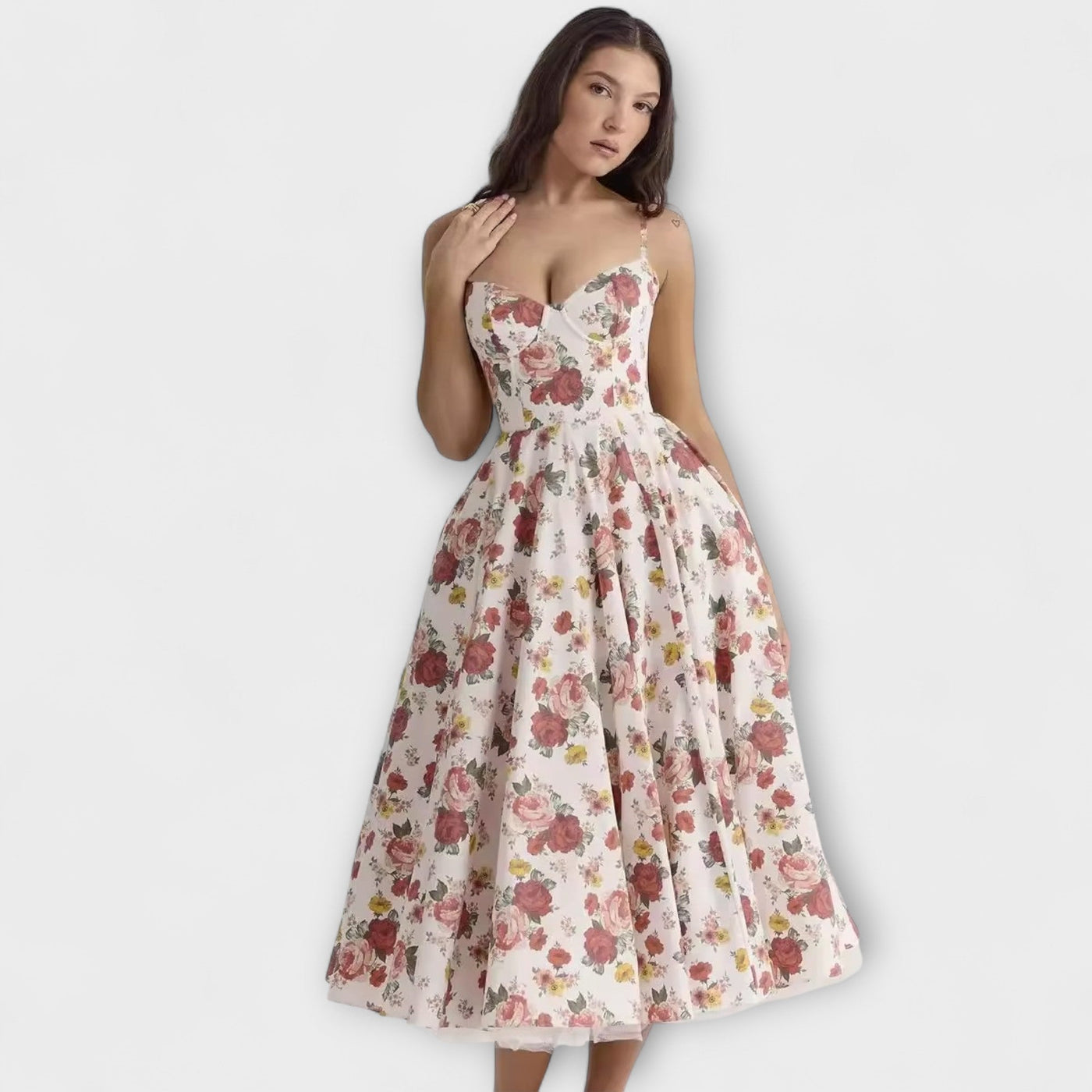 Elisa – Vestido Midi con Flores