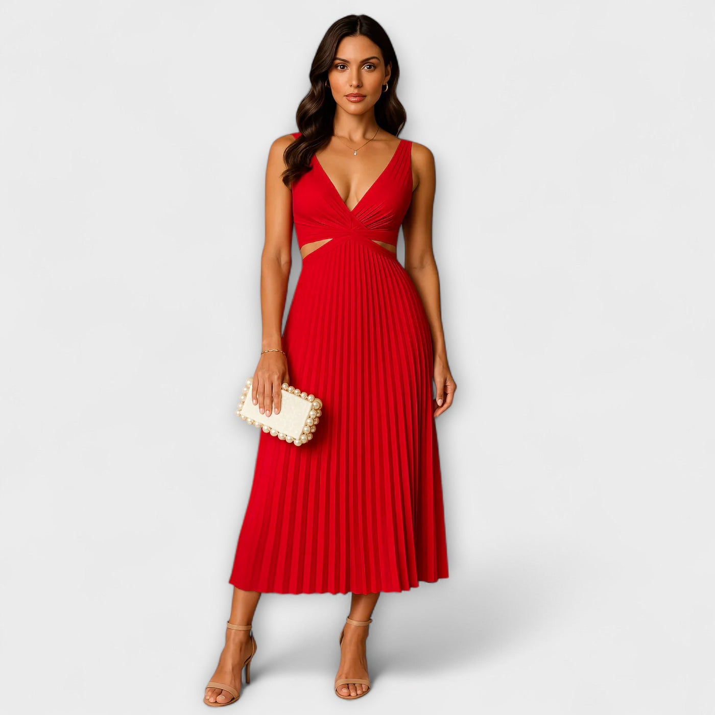 Lara – Elegante vestido de noche plisado