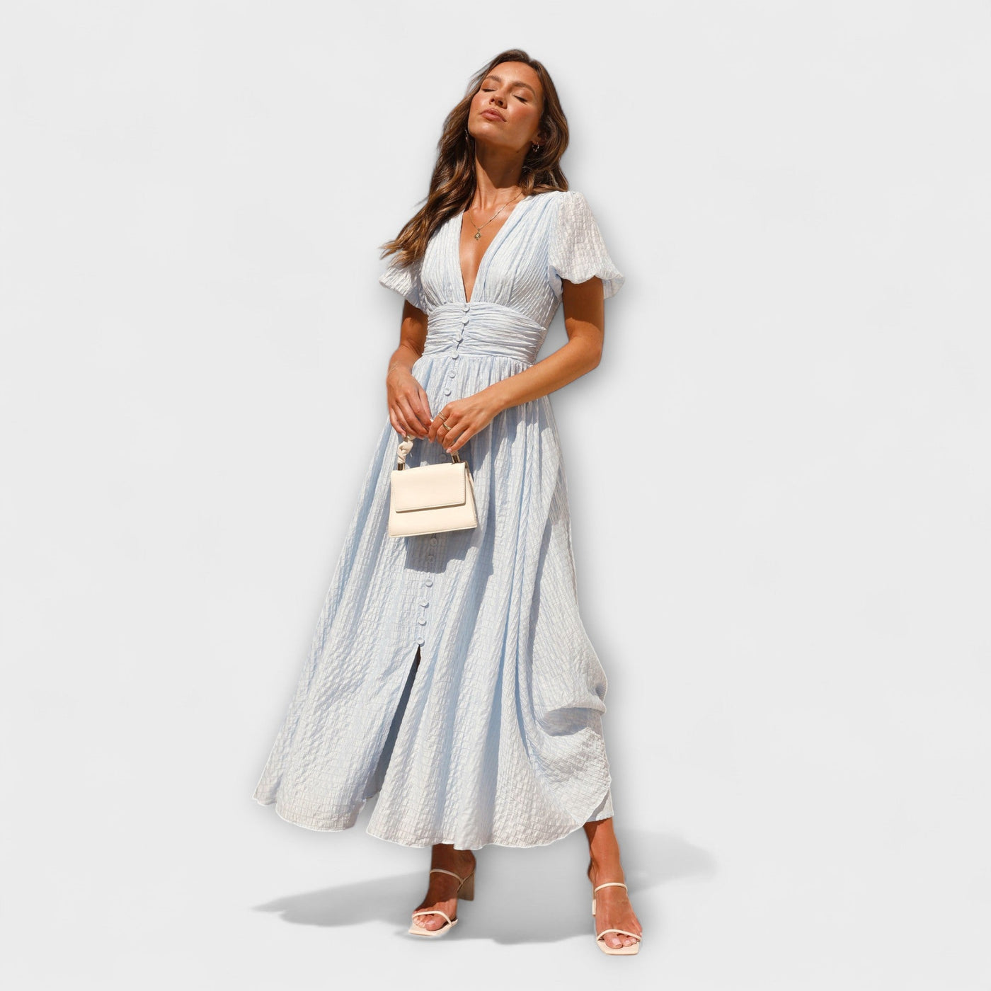 Enrica – Maxivestido con escote en V