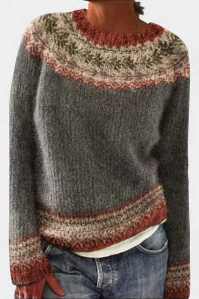 Jolessa Jersey de Punto con Estampado Nórdico