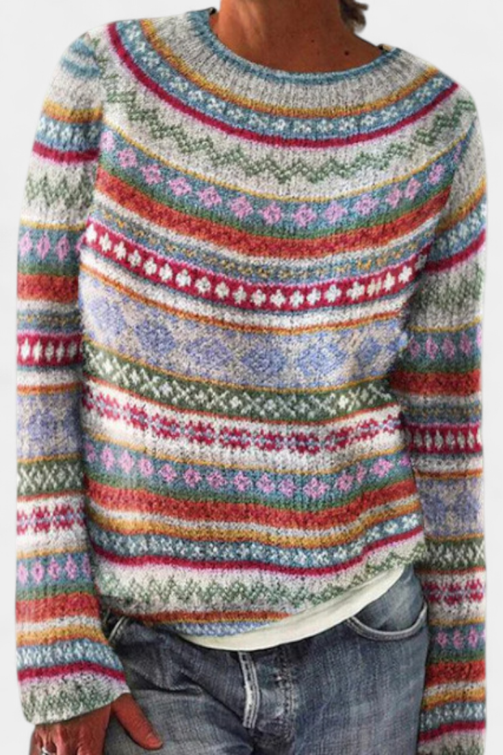 Jolessa Jersey de Punto con Estampado Nórdico