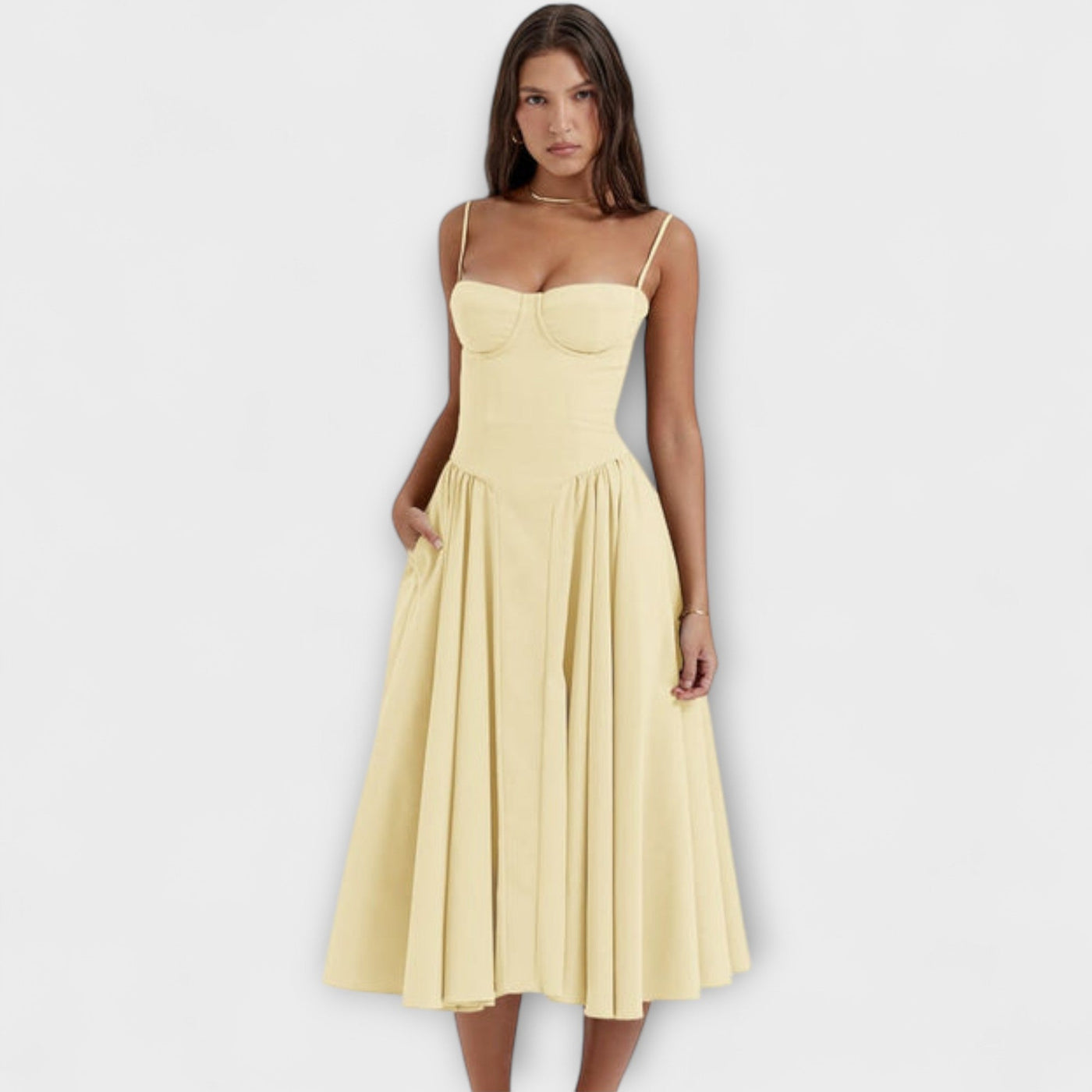 Gemma – Vestido de Corsé Sin Mangas