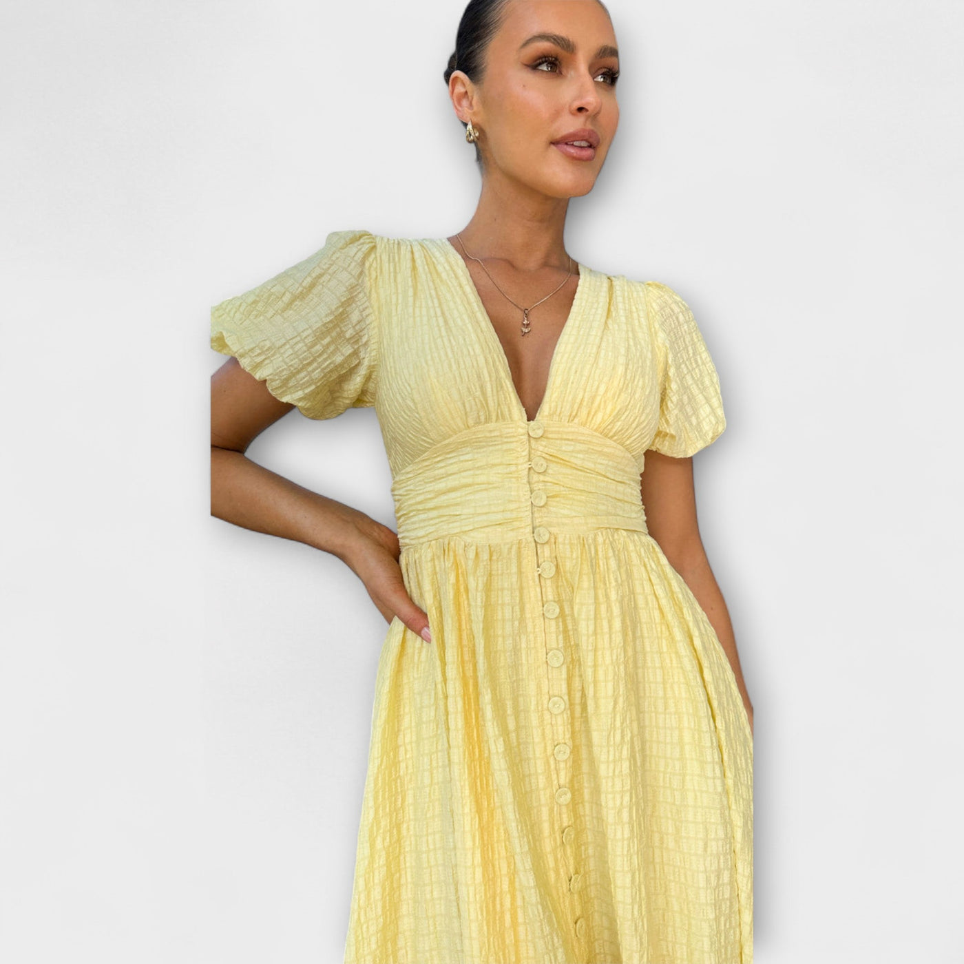 Enrica – Maxivestido con escote en V