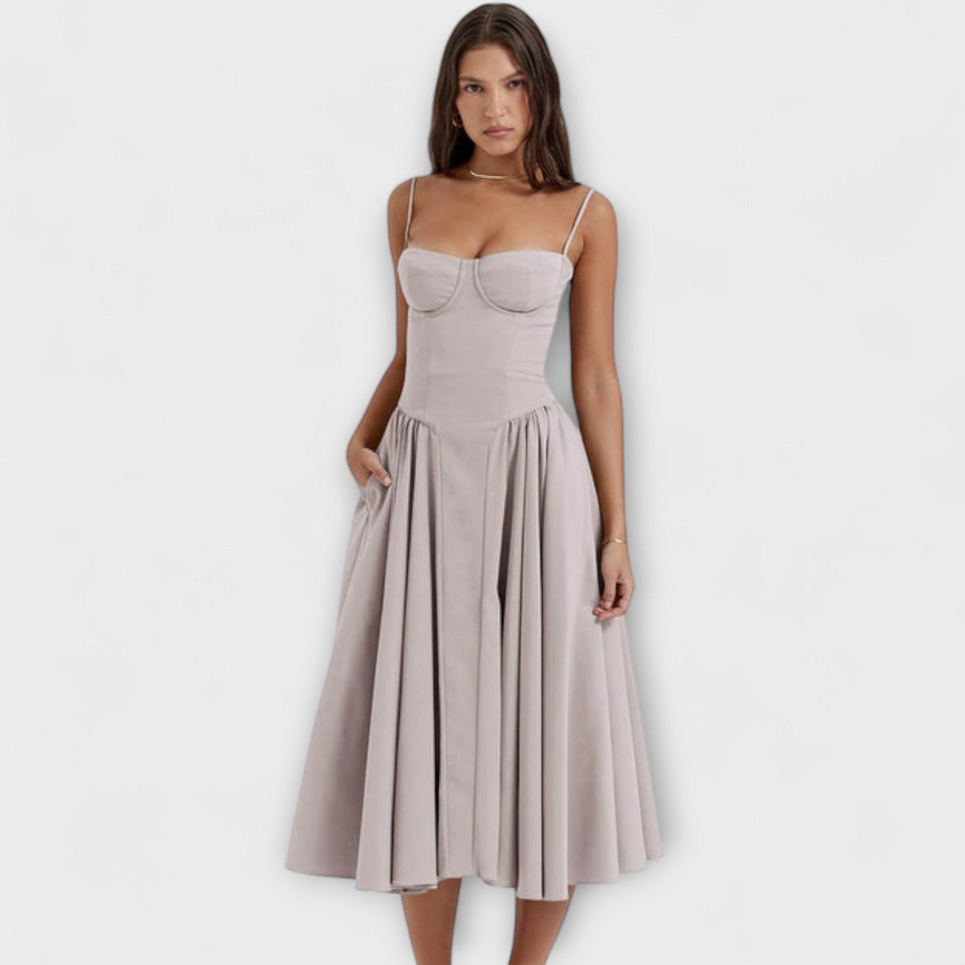 Gemma – Vestido de Corsé Sin Mangas